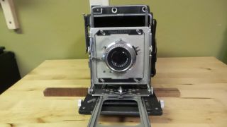 Vintage - Graflex Crown Graphic 4x5 Field Camera with Kodak Ektar f/4.  7 127 mm 3