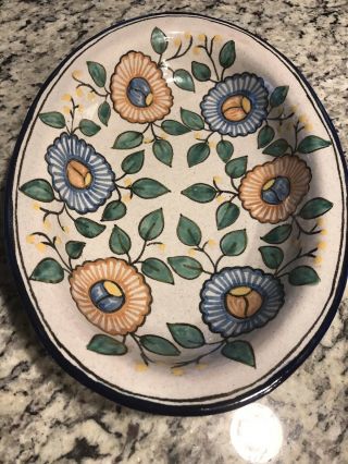 Lovely Uriarte Talavera Pueblo Colorful Oval Serving Dish - Nr