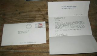 1991 Richard Fleischer Signed Typed Letter For Director Frank Capra Tribute