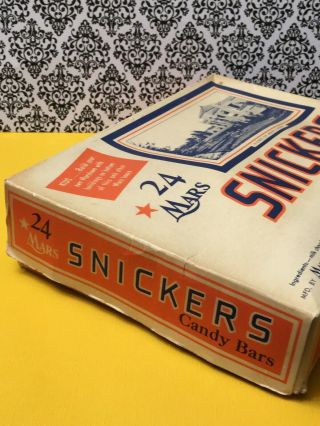Vintage 1940 ' s Mars SNICKERS Candy Bar Box - ' Build your own MARSTOWN box ' 2