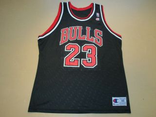 Vintage Michael Jordan Chicago Bulls Champion Jersey 48 Xl Black
