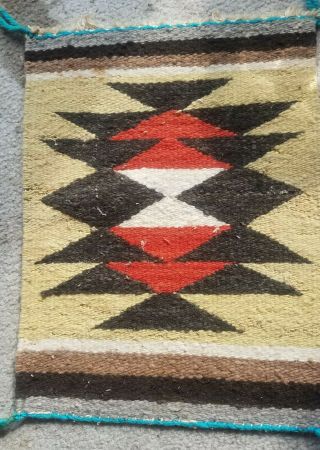 Vintage NAVAJO INDIAN RUG weaving 3