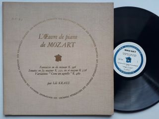 Df 93 Lili Kraus Piano Mozart Lp Les Discophiles Francais Sonatas Solo Mp3