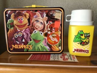 Vintage 1979 The Muppets Lunchbox And Thermos - With Instructions