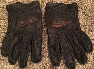 Vintage Harley Davidson Leather Motorcycle Riding Gloves Size Large “super Soft”