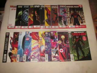 Miles Morales The Ultimate Spider - Man 1 - 12 2014 & Spider - Man 1 - 8 2019 Vf/nm