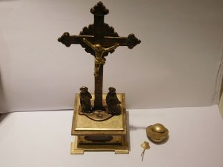 Study Of An Antique 17th Century Bronze/brass Verge Fusee Mystery Clock Case.