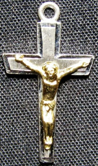 Vintage Theda.  925 Sterling Silver Jesus Cross Crucifix Charm Pendant 0.  8 Grams