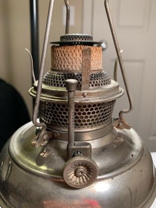 Vintage Bradley & Hubbard Lamp Metal Kerosene Oil Lantern - B&H  3A 3