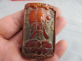 Rare Antique Chinese Hand - Carved Bovine Bone Pendants J12
