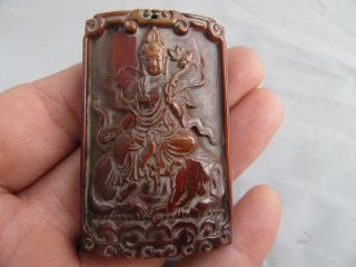 Rare Antique Chinese Hand - Carved Bovine Bone Pendants E11