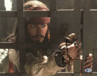 So Hot Johnny Depp Signed Auto Pirates Of The Caribbean 11x14 Photo Bas Beckett
