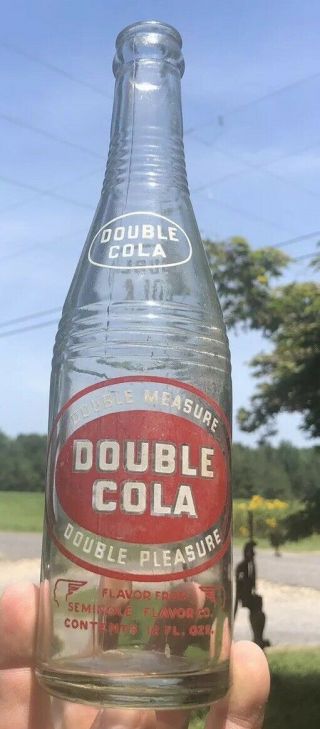 Rare Acl Double Cola Soda Bottle Columbia South Carolina Sc Early