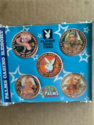 $5 Palms Playboy Home Video Casino Chip Set Las Vegas