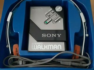 Vintage Sony Walkman Wm - 2 With Clip Strap Headphones -