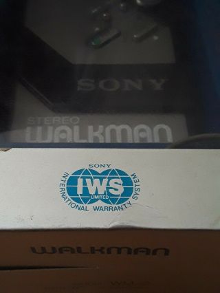 VINTAGE SONY WALKMAN WM - 2 with CLIP STRAP HEADPHONES - 3