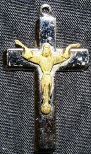Vintage Theda.  925 Sterling Silver Jesus Cross Crucifix Charm Pendant 3.  7 Grams