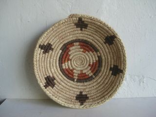 Vtg Navajo Native American Indian Wedding Ceremonial Basket Tray 9 " Wide Orig