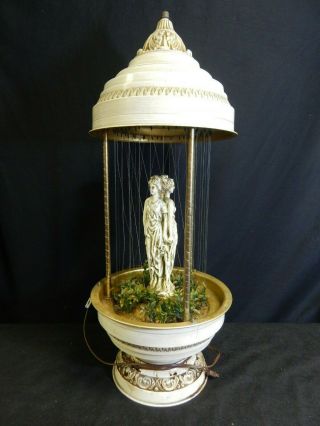 Vintage Hanging Mineral Oil 3 Goddess Swag Rain Lamp Light 33 "