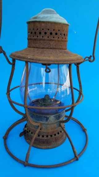 Railroad Lantern no.  39 very early brass cap C.  T.  Ham Circa 1900 unmarked globe 2