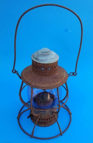 Railroad Lantern no.  39 very early brass cap C.  T.  Ham Circa 1900 unmarked globe 3