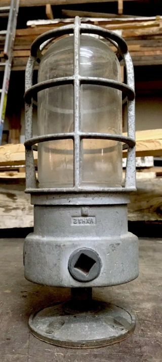 Vintage Crouse Hinds Industrial Explosion Proof Light Fixture W/ Mounting Plate