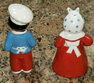 Vintage Black Americana Aunt Jemima And Uncle Moses Painted Salt Pepper Shakers 2