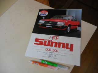 Nissan Ff Sunny 1300 1500 Japanese Brochure 1982/05 B11 Hb11 Whb11 E13 E15 E15e