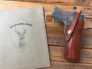 Sweet Vintage Safariland 6 Brown Leather Owb Holster For Colt 45 1911 Auto