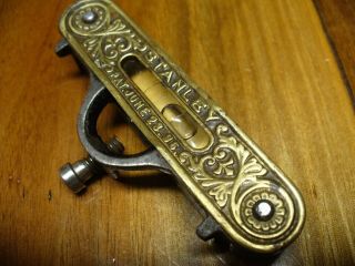 Antique Stanley Pocket /square Level Brass & Cast Iron Pat June 23 1896 3 1/8