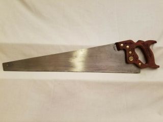 Disston Usa D - 23 26 " Crosscut Saw W/applewood Handle Collect/use