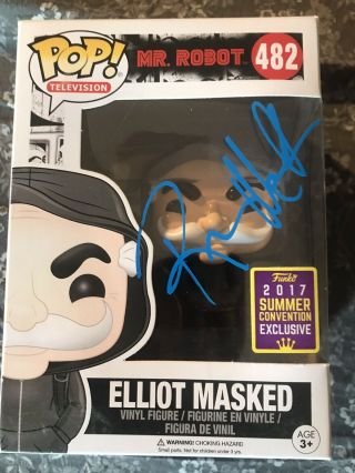 Rami Malek Signed Funko Pop Ip Elliot Masked Limited Edition