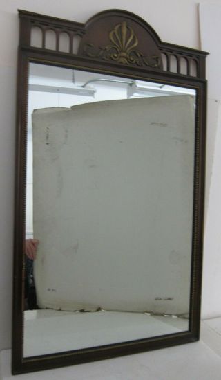 Antique Wall Mirror In Ornate Gilt Wood Frame 24x28