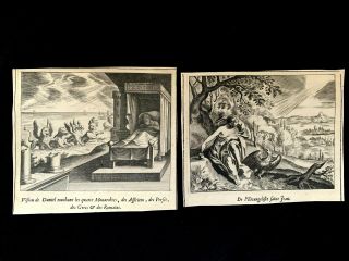 Very Old Religious Engravings From 1600s - Daniel 