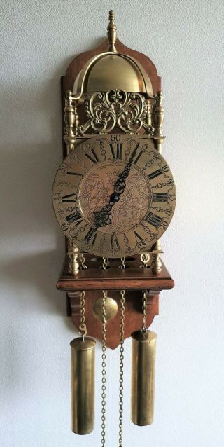 Lantern Clock Rob Evens Vintage Wall Chain Driven 8 Day Chair Mount Pendulum