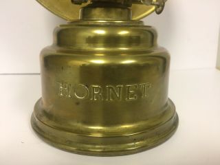 Antique Hornet Brass Reflector Oil Lamp England - Hand Held or Wall Mount 2