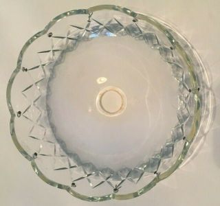 1 Vintage Large Glass Crystal Chandelier Bobeche Ceiling Light Fixture 7 " X 2 "