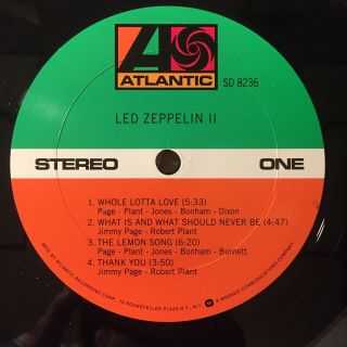 LED ZEPPELIN II LP 2005 Quiex 200 Gram Classic Records SD 8236 Atlantic EX 3