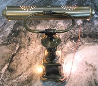 Classic Vintage Stiffel Era Piano Bankers Adjustable Brass Toned Desk Lamp