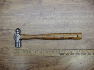 Vintage Heller Ball Peen Hammer,  8oz.  Head,  3 - 5/16 " Head & Handle,  Steel