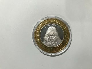 $10.  00 Silver Strike King Kong Stratosphere Casino.  999 Silver Limited Edition