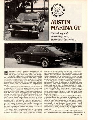 1973 Austin Marina Gt 3 - Page Road Test / Article / Ad