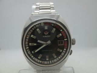 Vintage Rado Captain Cook Date Stainless Steel Automatic Mens Watch