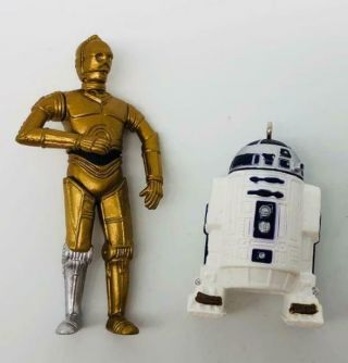 1997 C - 3po And R2 - D2 Hallmark Miniature Ornament Star Wars