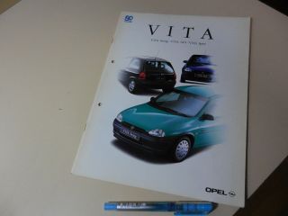 Opel Vita Japanese Brochure 1995/03 E - Xg140/160 X14/16 Red Memo Punched Holes
