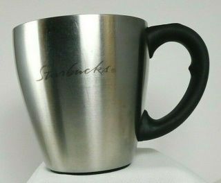 Vintage Starbucks Stainless Steel Coffee Tea Travel Mug Rubber Handle Lid Gift