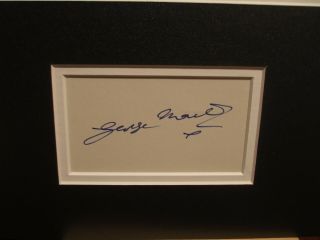GEORGE MARTIN The Beatles Authentic Signed Autograph Display UACC 2