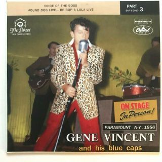 Gene Vincent On Stage In Person Paramount 1956.  Live Tracks.  Rare Indian E.  P.
