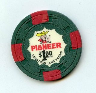 Rare Pioneer Las Vegas Casino Chip Obsolete Vintage $1 casino chip 2