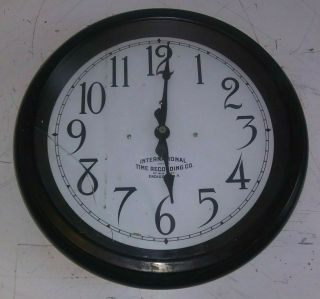 Old Vintage Antique International Time Recording Co.  Clock Slave School Ibm